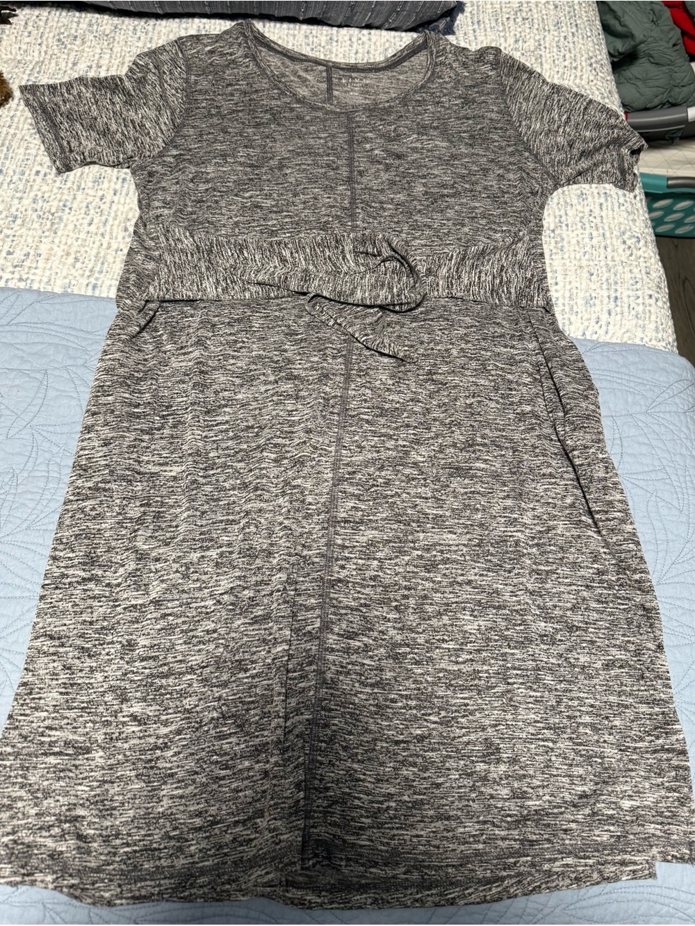 Livi Active Heather Gray Maternity/Nursing T-Shirt Dress